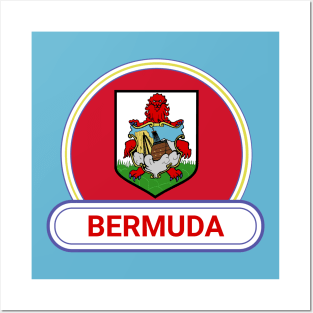 Bermuda Country Badge - Bermuda Flag Posters and Art